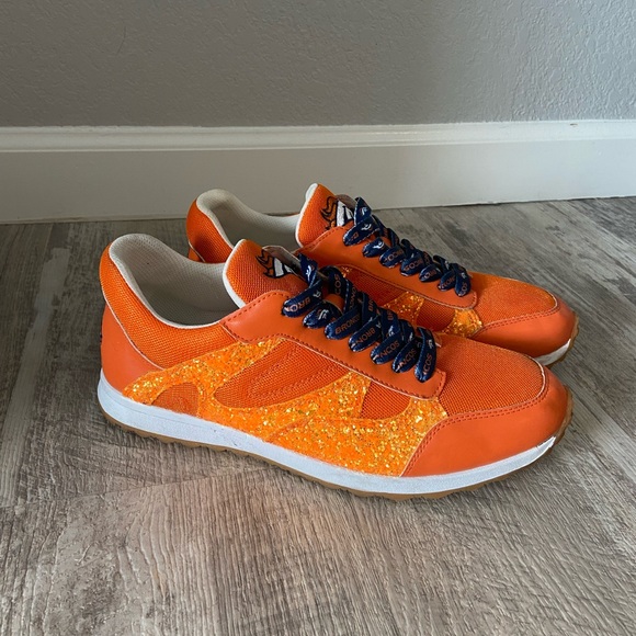 Shoes - Orange Glitter Women's Sneakers